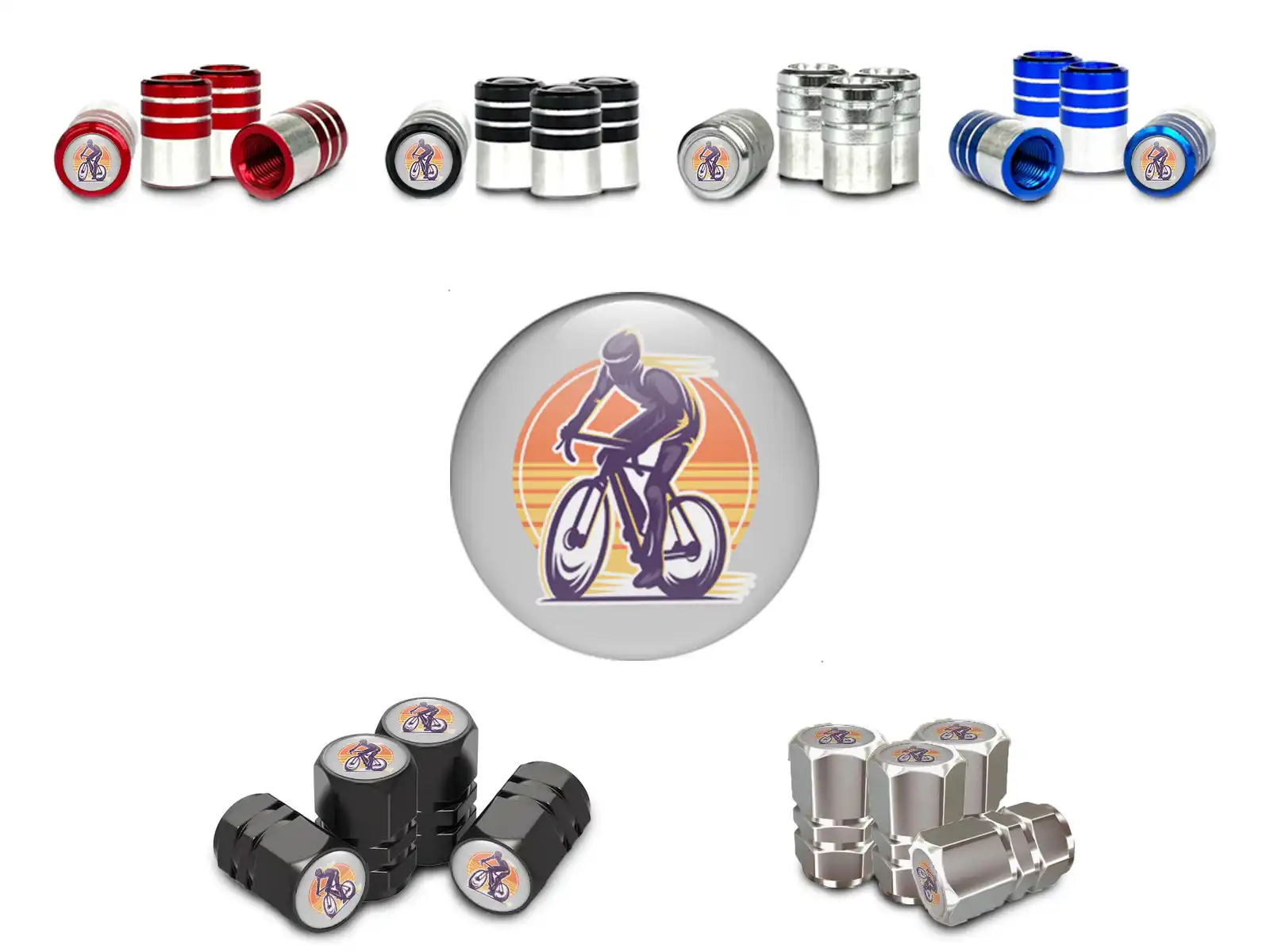 Tire Valve Caps Bicycle Rich Trim
